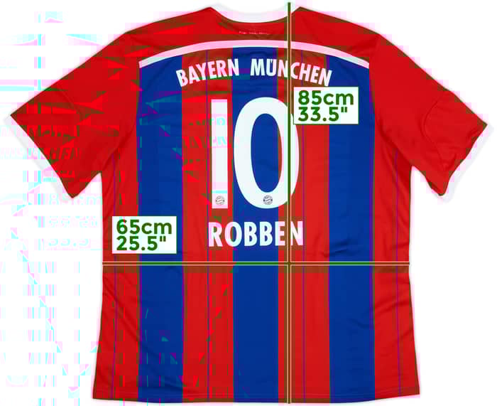 2014-15 Bayern Munich Home Shirt Robben #10 - 7/10 - (3XL)