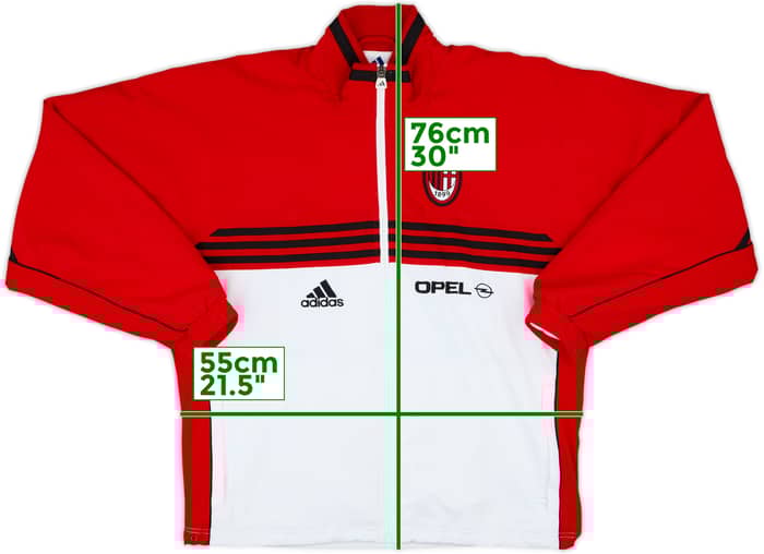 2000-01 AC Milan adidas Track Jacket - 7/10 - (S)