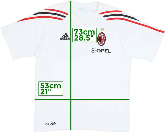 2005-06 AC Milan adidas Cotton Tee - 7/10 - (M/L)