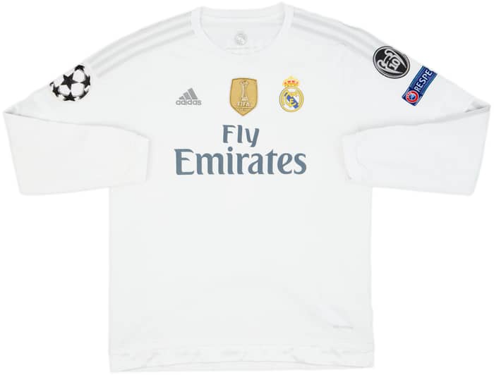 2015-16 Real Madrid Home L/S Shirt Ronaldo #7 - 8/10 - (M)