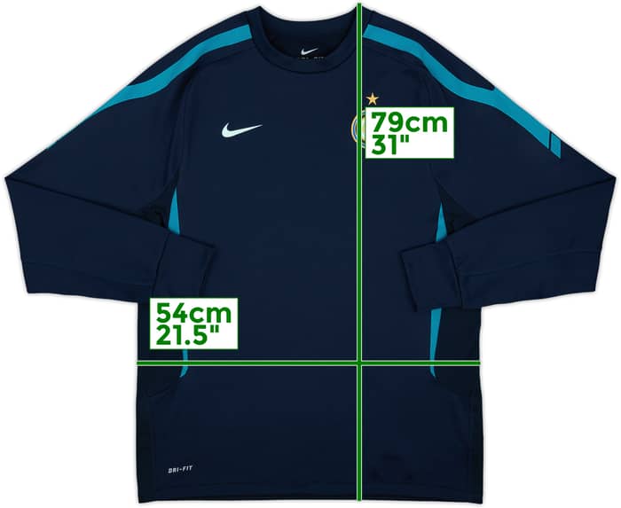 2009-10 Inter Milan Nike Sweat Top - 8/10 - (L)