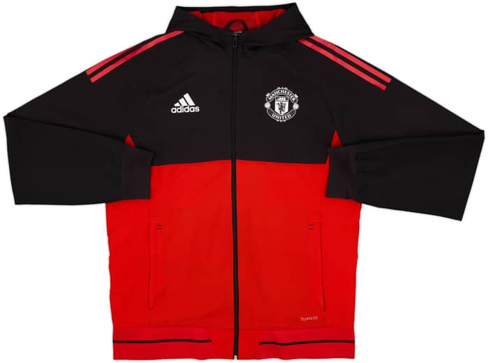 2017-18 Manchester United adidas Hooded Track Jacket - 8/10 - (L)