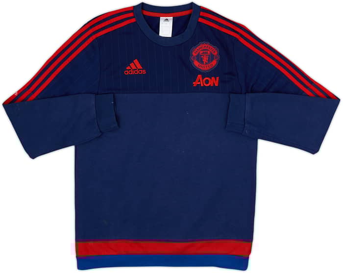2015-16 Manchester United adidas Sweat Top - 7/10 - (S)