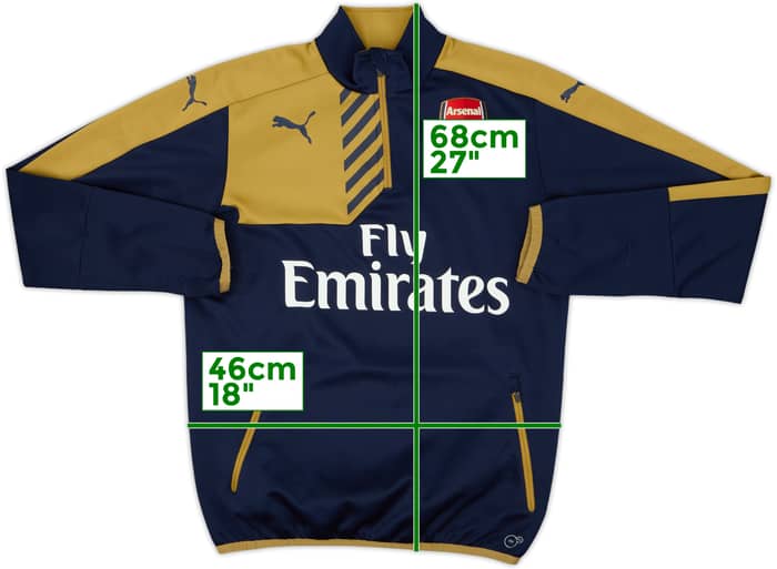 2015-16 Arsenal Puma 1/4 Zip Drill Top - 8/10 - (XL.Boys)