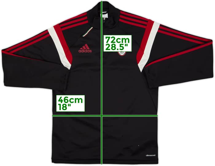 2014-15 AC Milan adidas 1/4 Zip Training Top - 5/10 - (S)