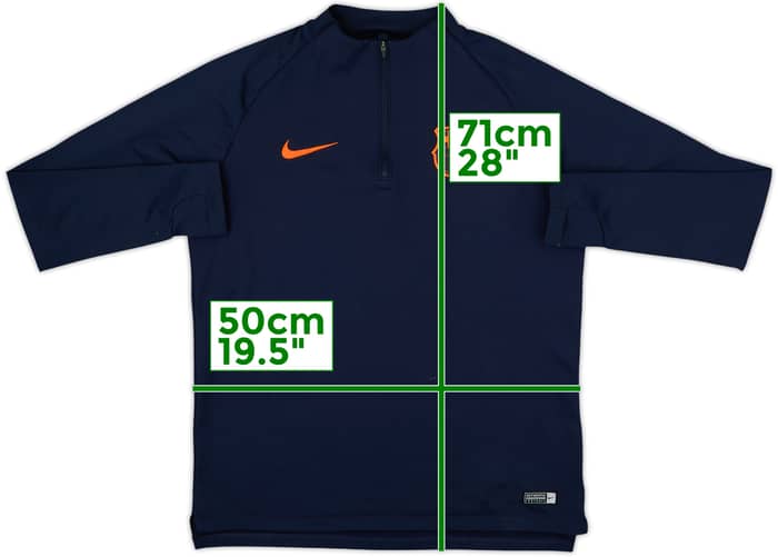 2018-19 Barcelona Nike 1/4 Zip Drill Top - 8/10 - (M)
