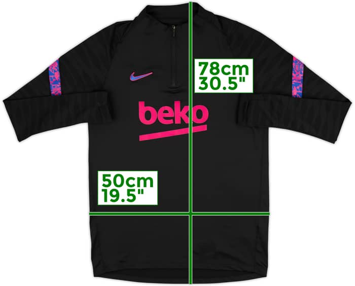 2021-22 Barcelona Nike 1/4 Zip Drill Top - 9/10 - (M)