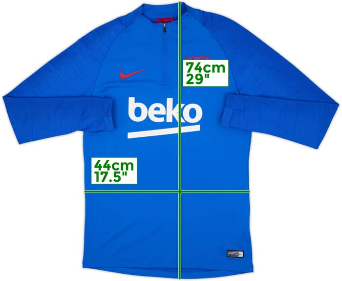2019-20 Barcelona Nike 1/4 Zip Drill Top - 8/10 - (S)
