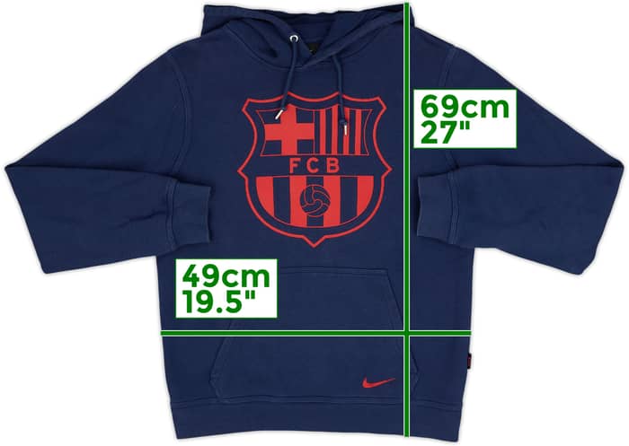 2013-14 Barcelona Nike Hooded Sweat Top - 7/10 - (S)