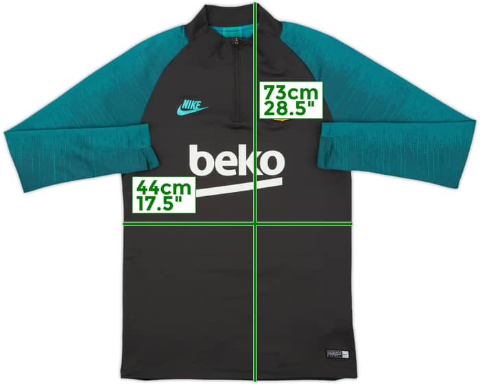 2019-20 Barcelona Nike 1/4 Zip Drill Top - 8/10 - (S)