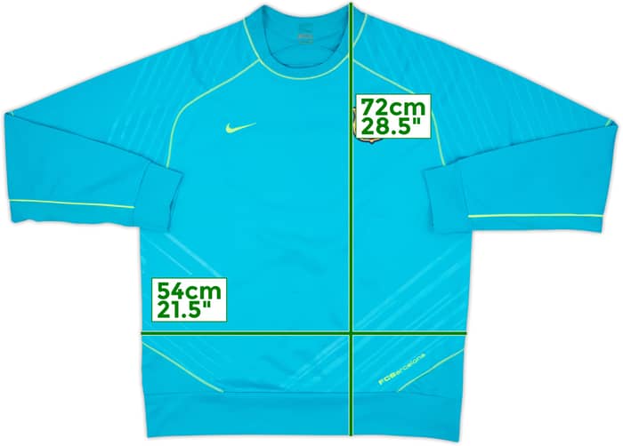 2007-08 Barcelona Nike Sweat Top - 6/10 - (L)