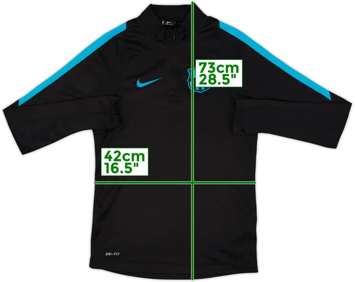 2015-16 Barcelona Nike 1/4 Zip Drill Top - 6/10 - (S)