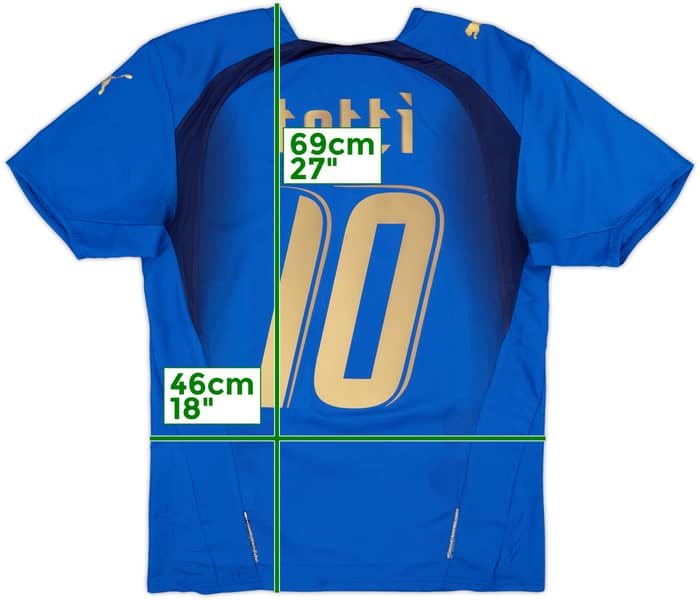 2006 Italy Home Shirt Totti #10 - 7/10 - (S)