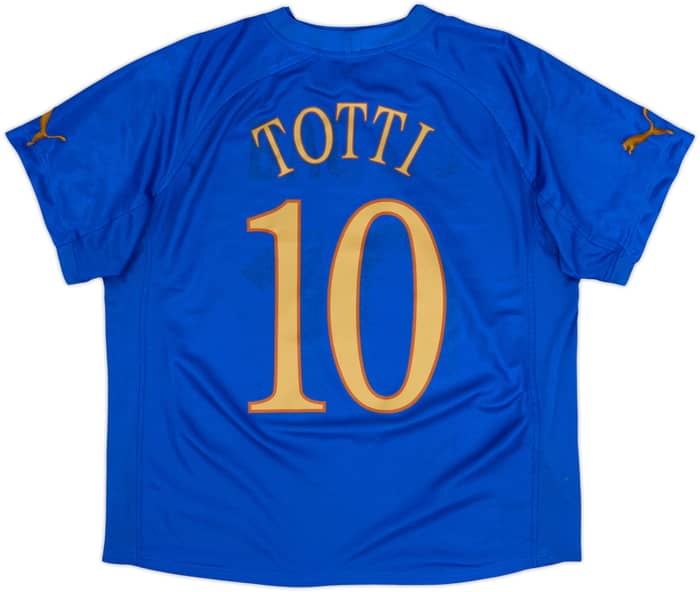 2004-06 Italy Home Shirt Totti #10 - 4/10 - (L)