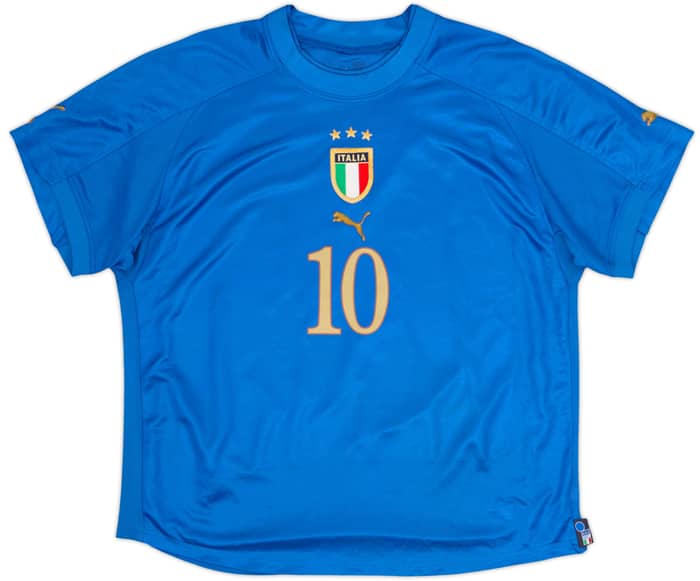 2004-06 Italy Home Shirt Totti #10 - 4/10 - (L)