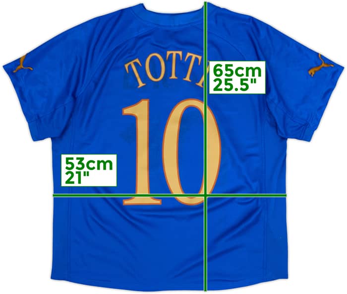 2004-06 Italy Home Shirt Totti #10 - 4/10 - (L)
