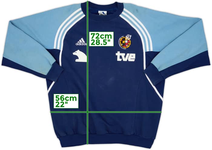 2000-02 Spain Player Issue adidas Sweat Top - 6/10 - (L/XL)