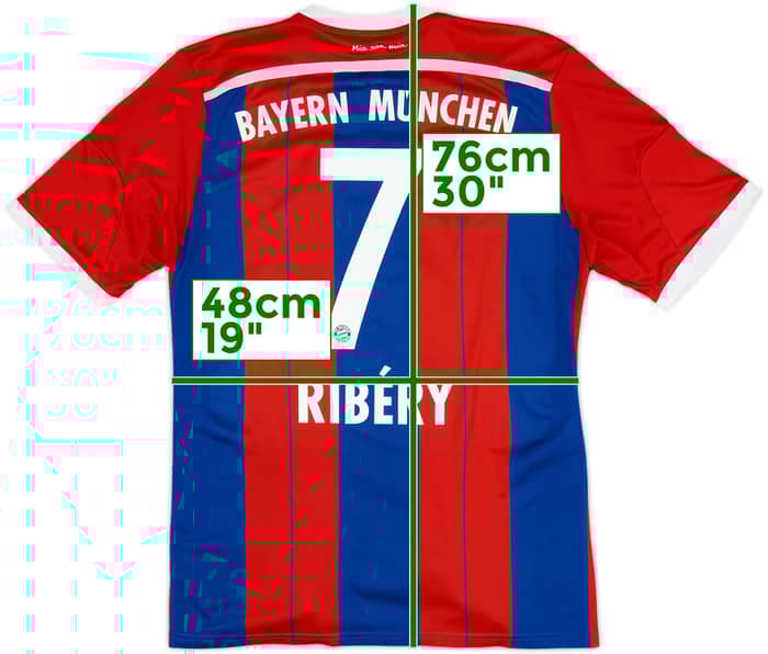 2014-15 Bayern Munich Home Shirt Ribery #7 - 6/10 - (L)