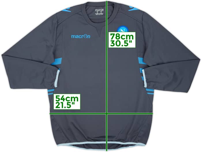 2013-14 Napoli Macron Sweat Top - 8/10 - (M)