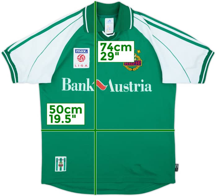 2000-01 Rapid Vienna Home Shirt - 7/10 - (XL.Boys)