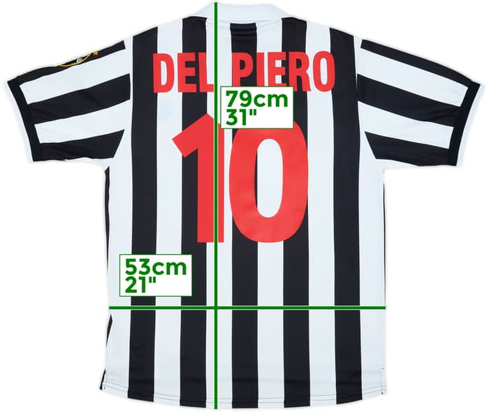 1998-99 Juventus Home Shirt Del Piero #10 - 6/10 - (M)