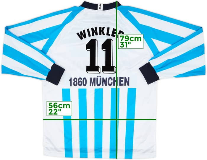 1995-96 1860 Munich Home L/S Shirt Winkler #11 - 6/10 - (XL)