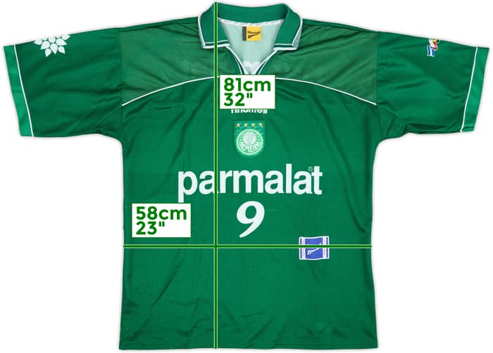 1997-98 Palmeiras Home Shirt #9 - 8/10 - (XL)