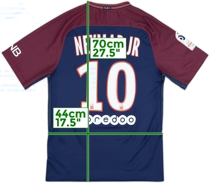 2017-18 Paris Saint-Germain Home Shirt Neymar Jr #10 - 7/10 - (S)