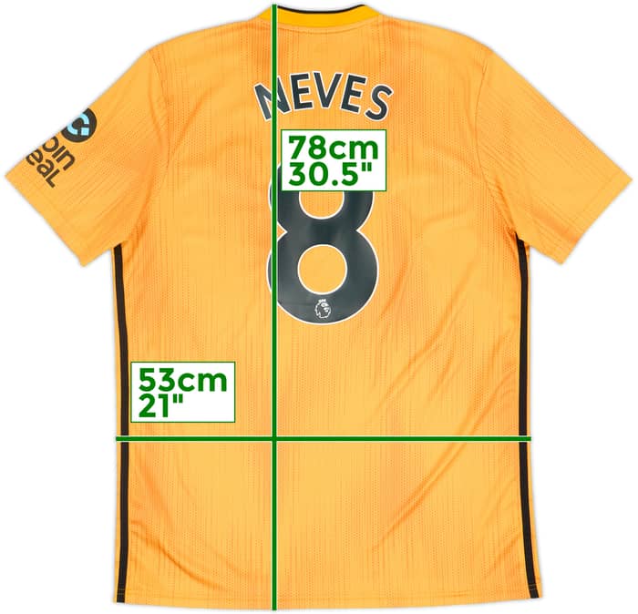 2019-20 Wolves Home Shirt Neves #8 - 8/10 - (L)