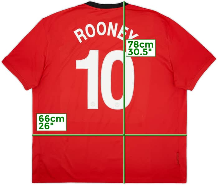 2009-10 Manchester United Home Shirt Rooney #10 - 6/10 - (3XL)