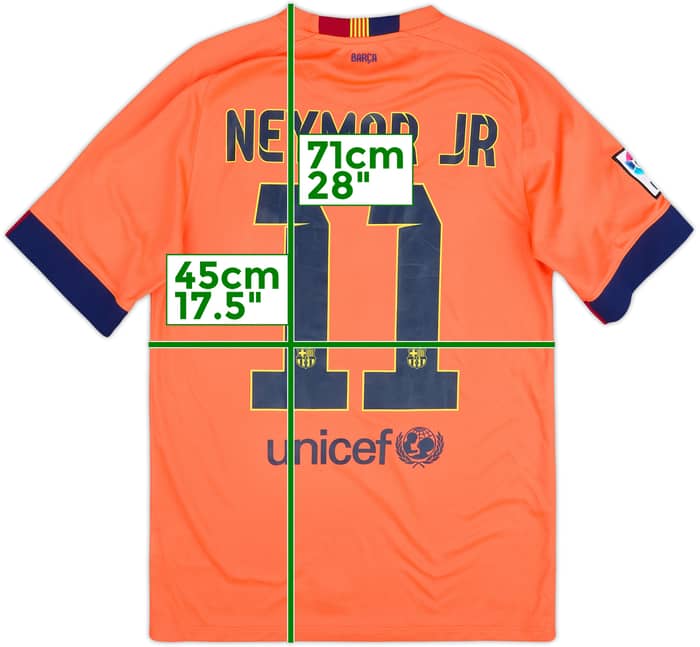 2014-15 Barcelona Away Shirt Neymar Jr #11 - 7/10 - (S)