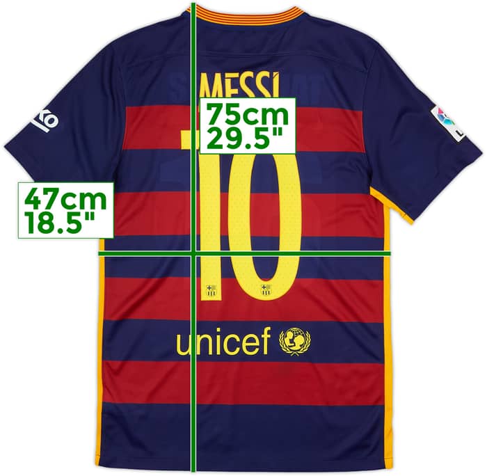 2015-16 Barcelona Home Shirt Messi #10 - 8/10 - (S)