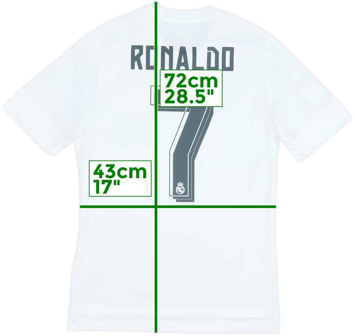 2015-16 Real Madrid Home Shirt Ronaldo #7 - 8/10 - (S)