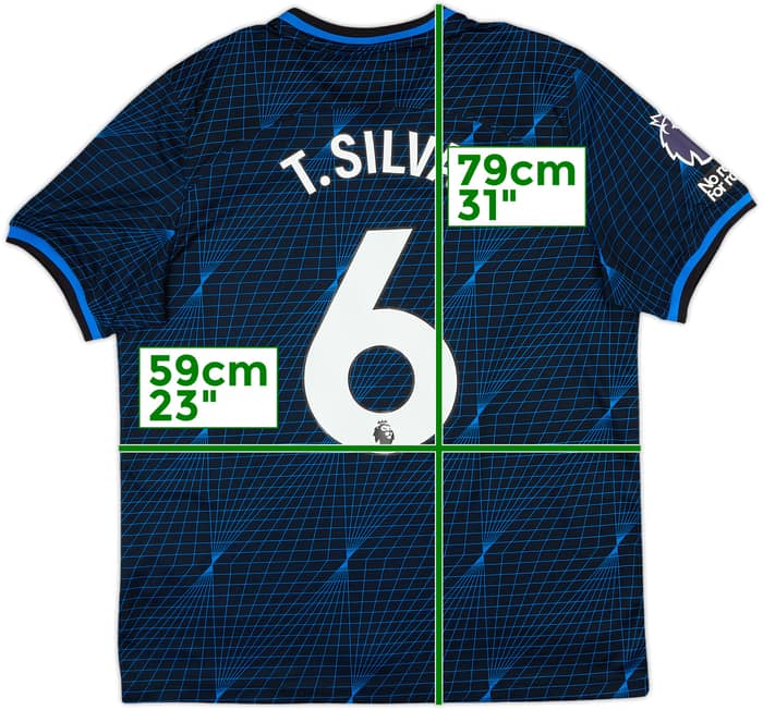 2023-24 Chelsea Away Shirt T.Silva #6 - 9/10 - (XL)