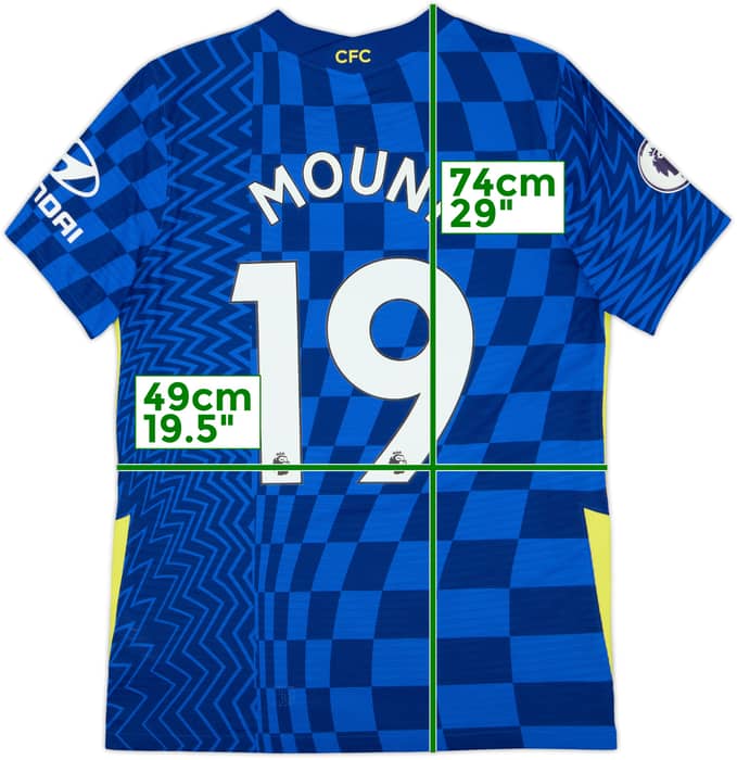 2021-22 Chelsea Authentic Home Shirt Mount #19 - 10/10 - (L)