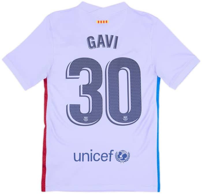 2021-22 Barcelona Away Shirt Gavi #30 - 8/10 - (XS)