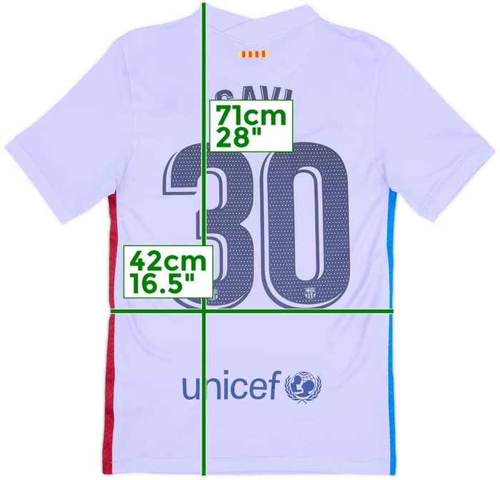 2021-22 Barcelona Away Shirt Gavi #30 - 8/10 - (XS)