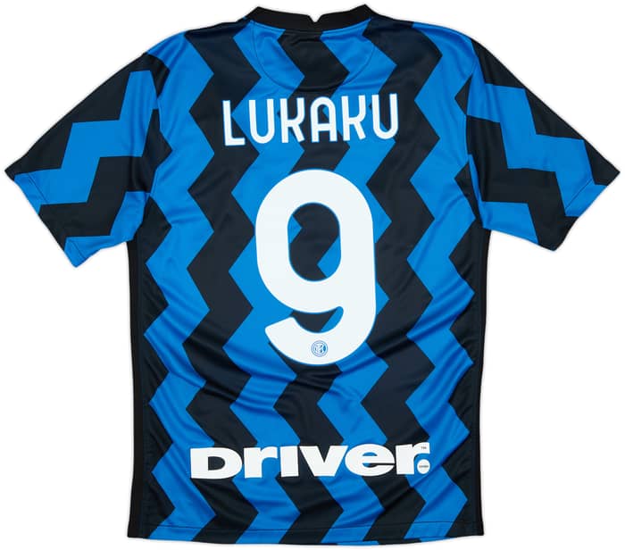 2020-21 Inter Milan Home Shirt Lukaku #9 - 9/10 - (S)