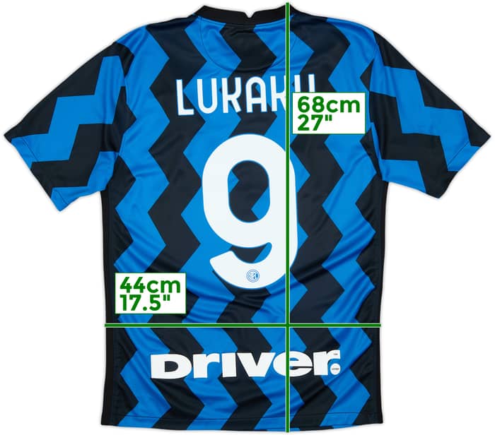 2020-21 Inter Milan Home Shirt Lukaku #9 - 9/10 - (S)