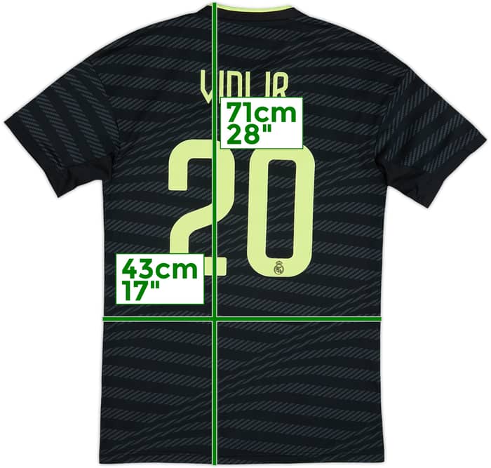 2022-23 Real Madrid Third Shirt Vini Jr #20 - 8/10 - (XS)