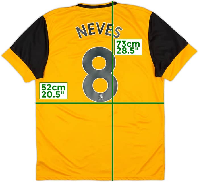 2020-21 Wolves Home Shirt Neves #8 - 9/10 - (L)