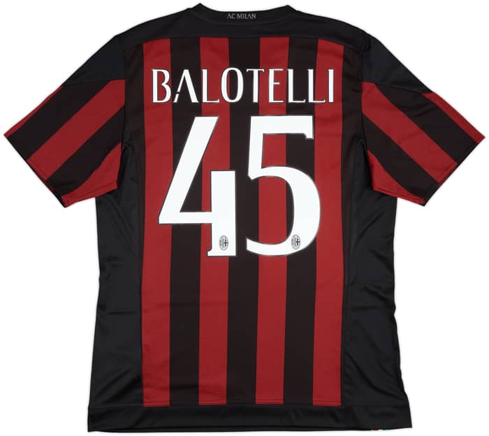 2015-16 AC Milan Home Shirt Balotelli #45 - 10/10 - (L)