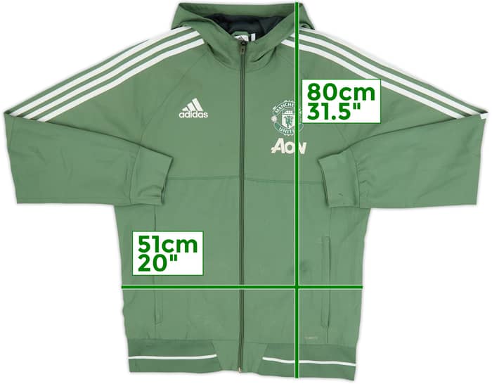 2017-18 Manchester United adidas Hooded Track Jacket - 6/10 - (M)