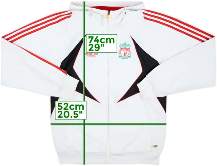 2007-08 Liverpool adidas Hooded Rain Jacket - 4/10 - (L)