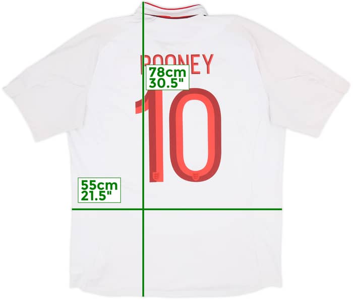 2012-13 England Home Shirt Rooney #10 - 5/10 - (XL)
