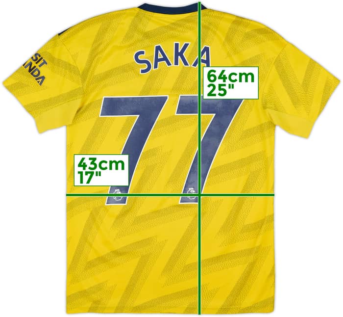 2019-20 Arsenal Away Shirt Saka #77 - 7/10 - (XS)