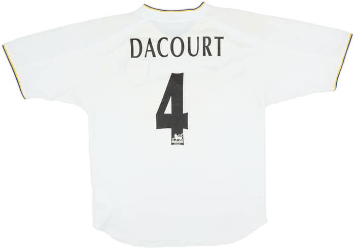 2000-02 Leeds United Home Shirt Dacourt #4 - 4/10 - (S)