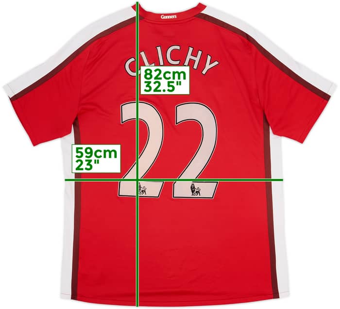 2008-10 Arsenal Home Shirt Clichy #22 - 7/10 - (XL)
