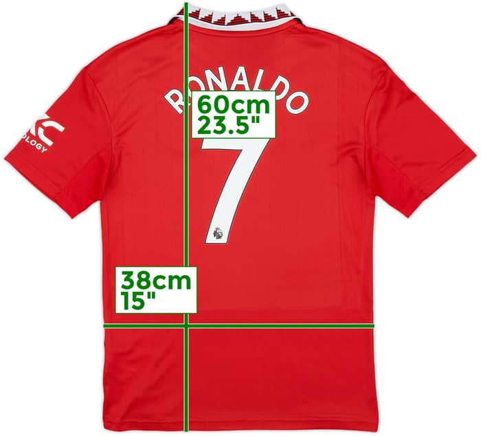 2022-23 Manchester United Home Shirt Ronaldo #7 - 8/10 - (M.Boys)