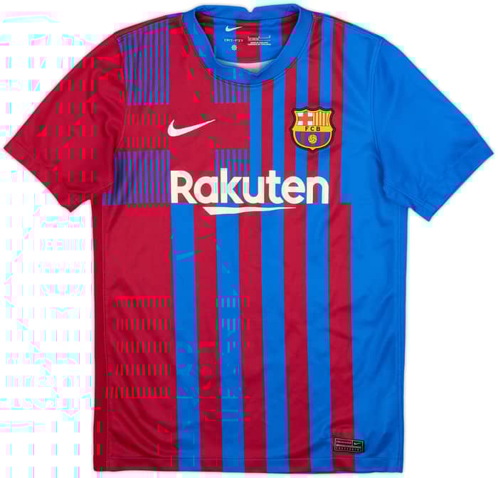 2021-22 Barcelona Home Shirt - 9/10 - (L.Boys)